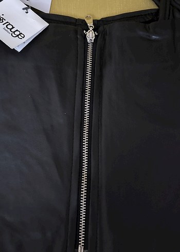 Siyah Deri Gotik Mini Bluz - Görsel 5