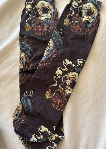 Kahverengi Baskılı Erkek Topuk dikişsiz çorap - Görsel 2