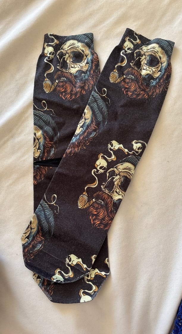 Kahverengi Baskılı Erkek Topuk dikişsiz çorap - Görsel 2