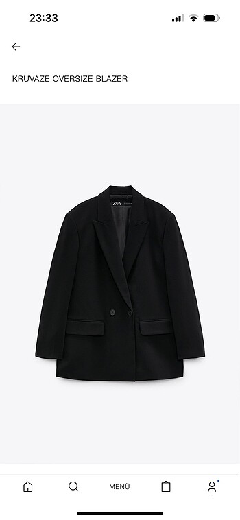 Zara siyah blazer ceket