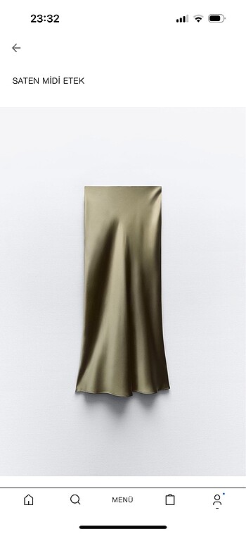 Zara midi saten etek
