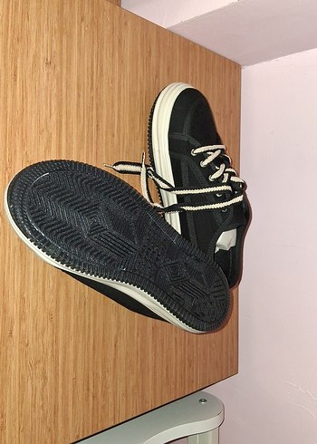 Siyah Platform Topuklu Kadın Spor Ayakkabı - Görsel 3