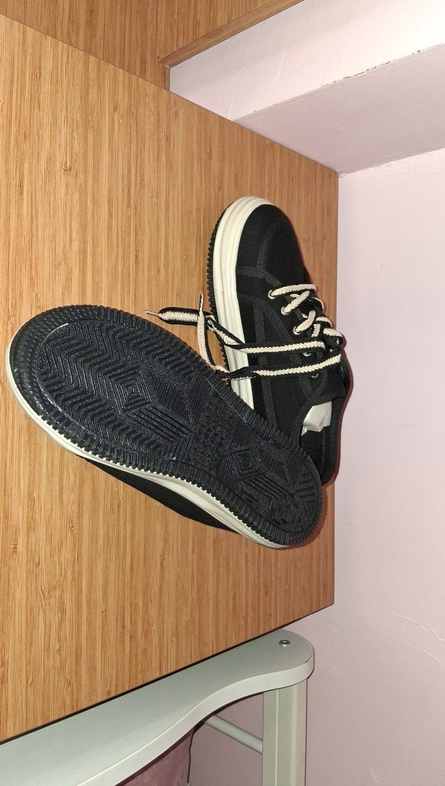 Siyah Platform Topuklu Kadın Spor Ayakkabı - Görsel 3