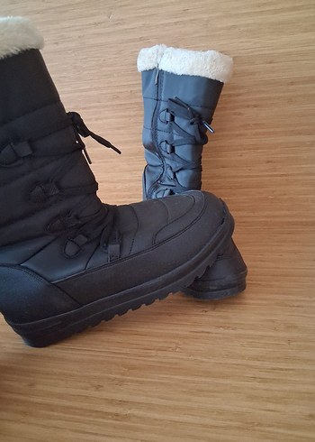 Siyah Kürklü Dolgu Topuk Kadın Bot - Görsel 2