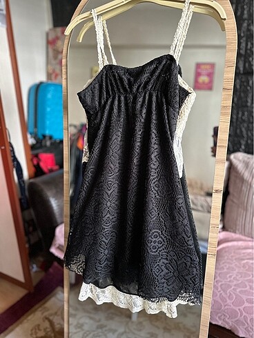 s Beden siyah Renk Mini elbise