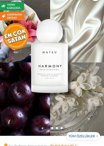 Matsu Harmony Kadın Saç Parfümü 50 ml - Görsel 2
