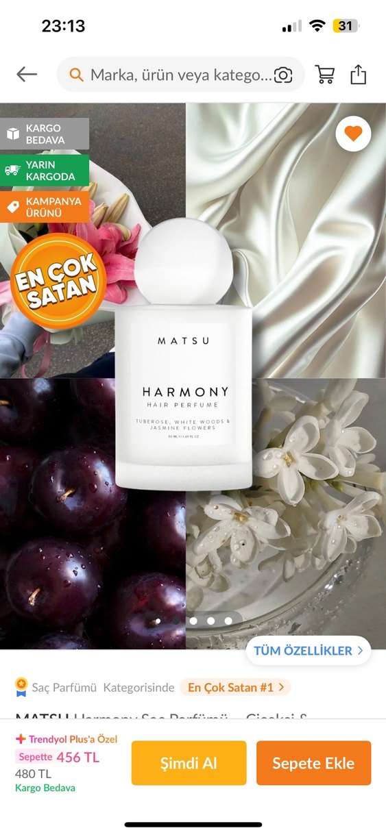 Matsu Harmony Kadın Saç Parfümü 50 ml - Görsel 2