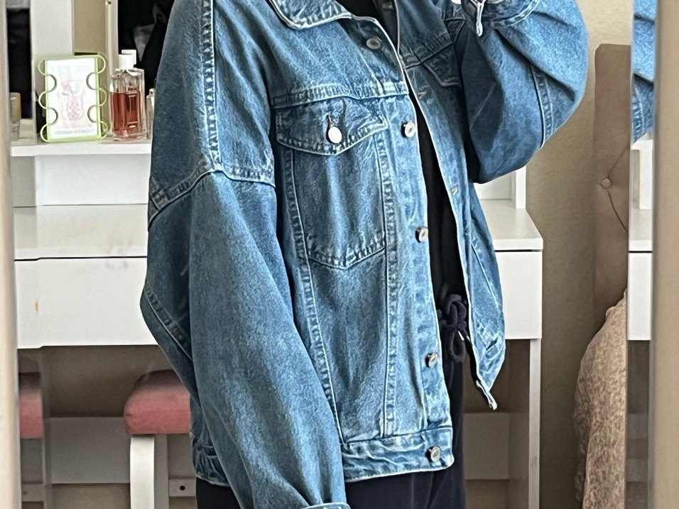 Kadın Mavi Kot Ceket - Görsel 3