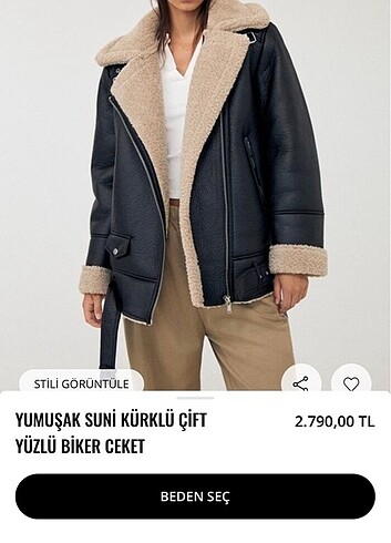 Stradivarius Stradivarus kürklü mont