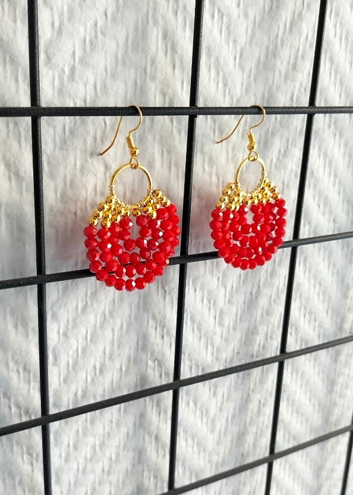 Boncuklu küpe  - Görsel 2