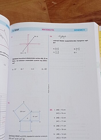  Palme Yayınları 8. Sınıf LGS Deneme kitabı