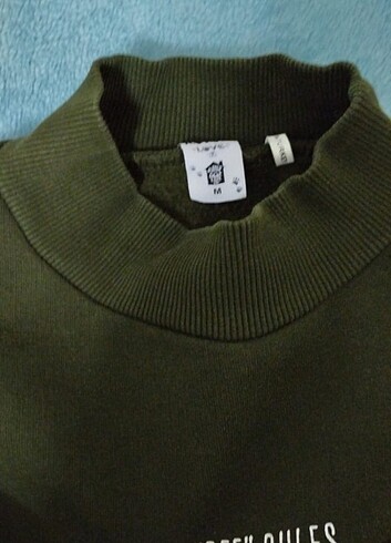 m Beden Koton Kadın Yeşil Sweatshirt 