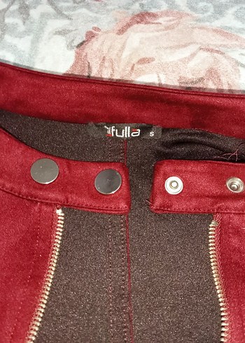 Bordo Süet Fermuarlı Kadın Ceket - Görsel 8