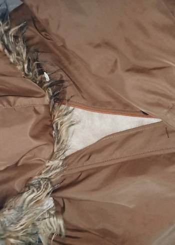 Kahverengi Kürklü Kadın Uzun Mont - Görsel 8