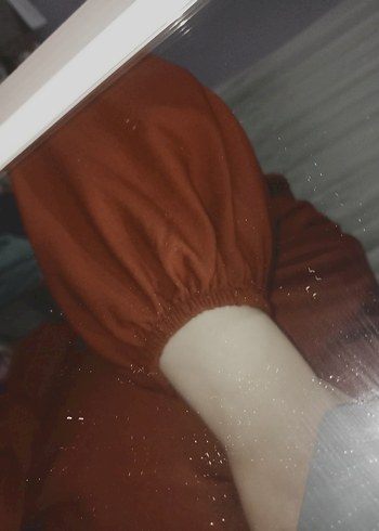 Kiremit Uzun Kollu Salaş Elbise - Görsel 5