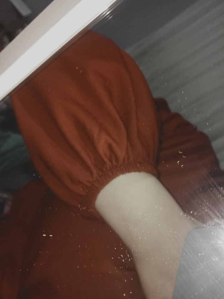 Kiremit Uzun Kollu Salaş Elbise - Görsel 5