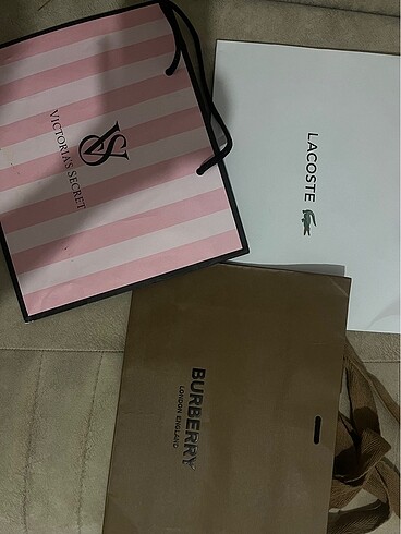 Victoria s Secret VİCTORİA SECRET LACOSTE BURBERRY BOŞ ÇANTA POŞET