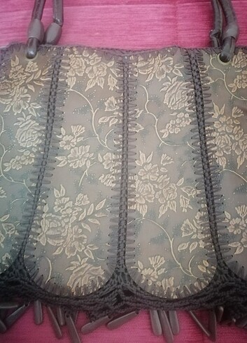 Deri kumaş kol çantası - Görsel 2