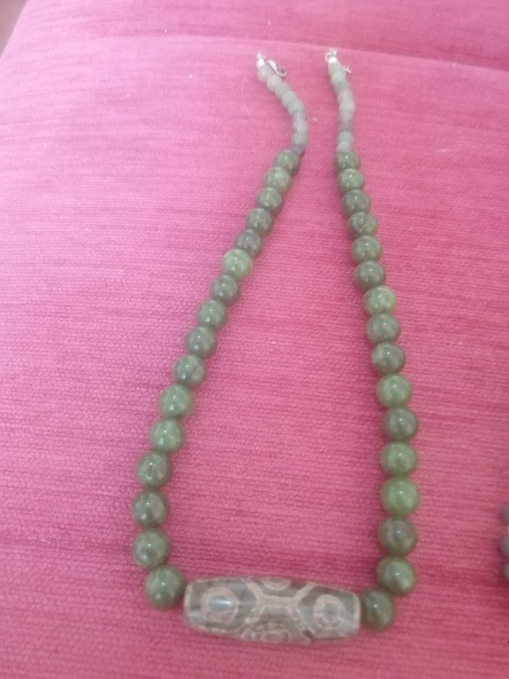 Uzun Turkuaz Boncuklu Bohem Kolye - Görsel 2