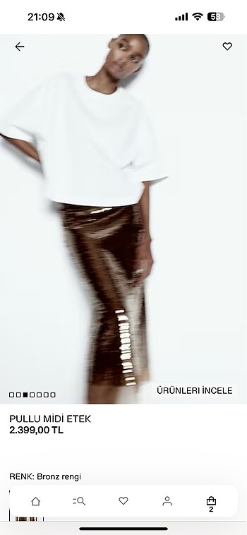 H&M H&m midi etek