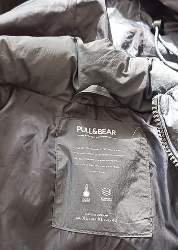 ERKEK PULL & BEAR UZUN ŞİŞME MONT - Görsel 6