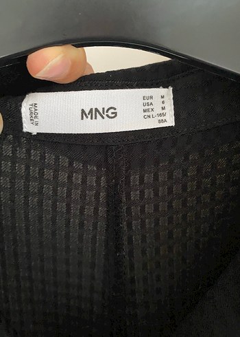 Mango Düğmeli Siyah Uzun Kollu Ofis Elbisesi slim kalem - Görsel 9