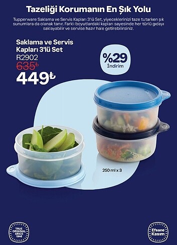 Tupperware Ürün sıfır ve orjinaldir