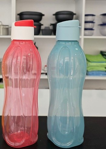 Renkli Plastik Su Şişesi 2'li Set 750 ml