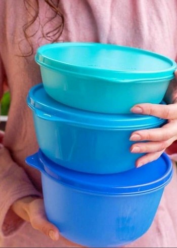 Tupperware Mavi Saklama Kapları Seti