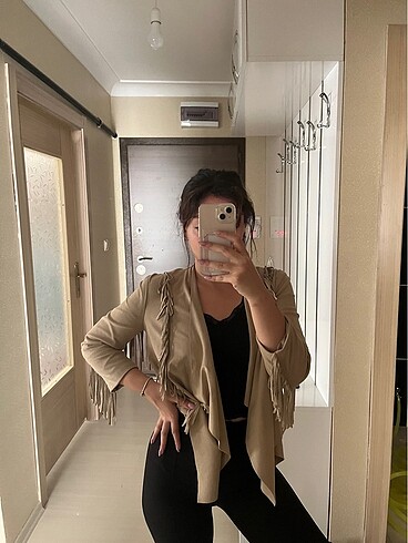 Bershka püsküllü kovboy ceket