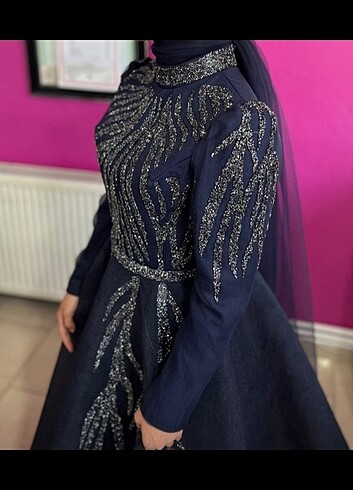 Tesettür abiye elbise - Görsel 2