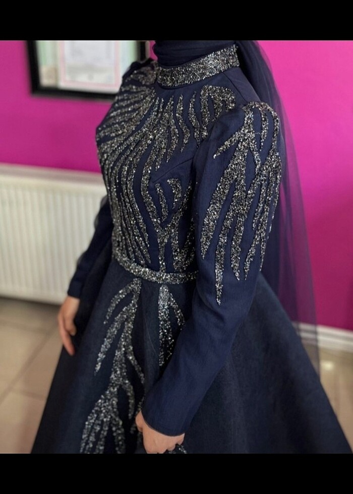 Tesettür abiye elbise - Görsel 2