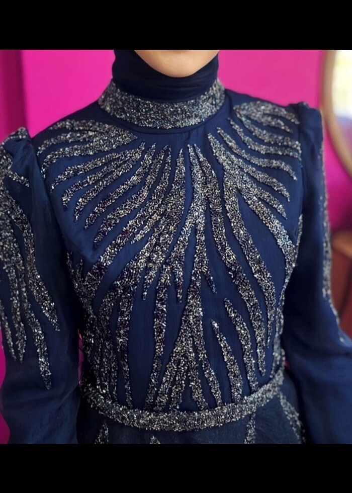 Tesettür abiye elbise - Görsel 3