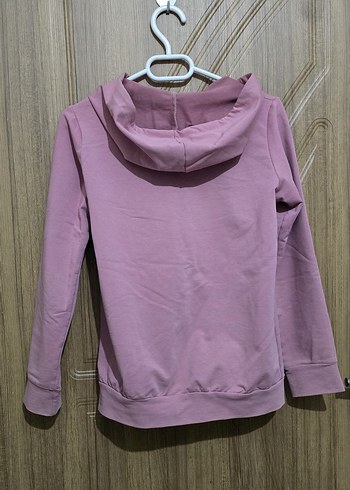 Pembe Fermuarlı Kadın Sweatshirt - Görsel 2