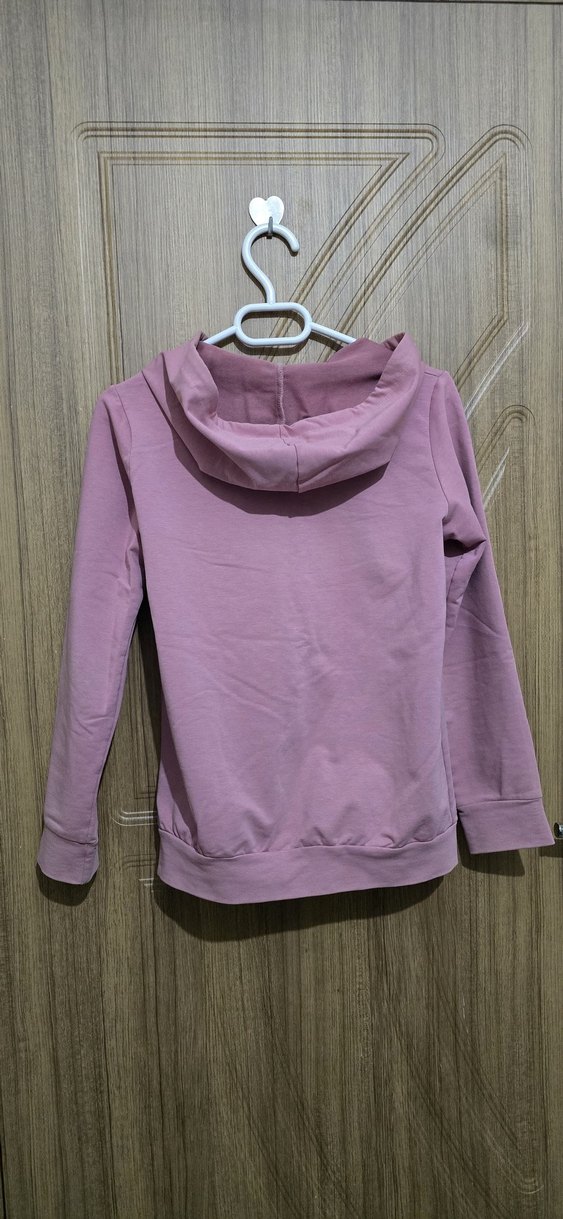 Pembe Fermuarlı Kadın Sweatshirt - Görsel 2