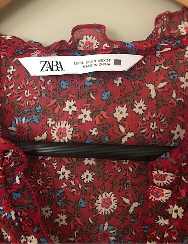 s Beden Zara çiçekli elbise