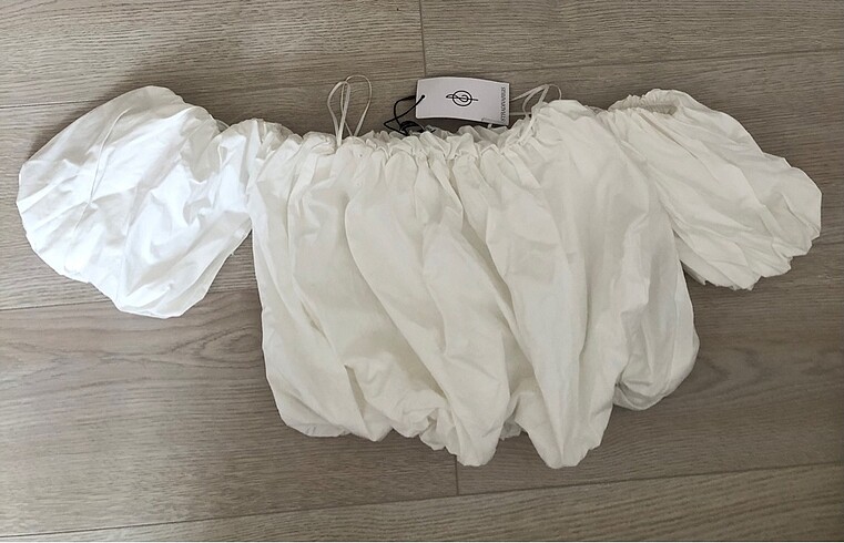 Stradivarius Stradivarius crop balon bluz