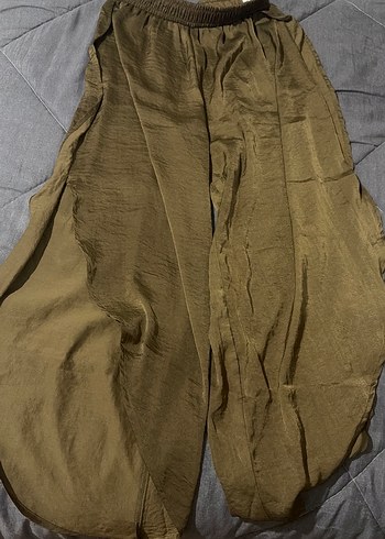 Bohem Tarzda Bej Keten Salaş Pantolon - Görsel 2