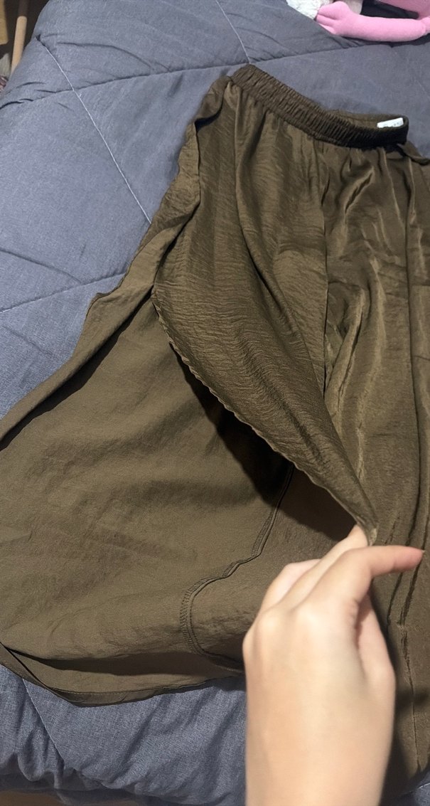 Bohem Tarzda Bej Keten Salaş Pantolon - Görsel 4