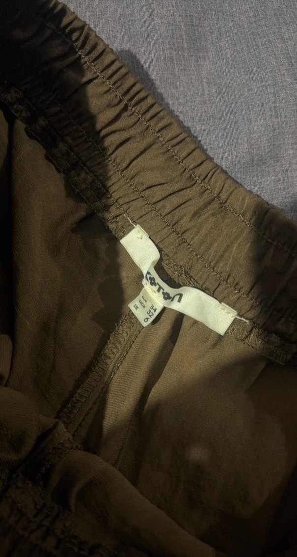 Bohem Tarzda Bej Keten Salaş Pantolon - Görsel 5