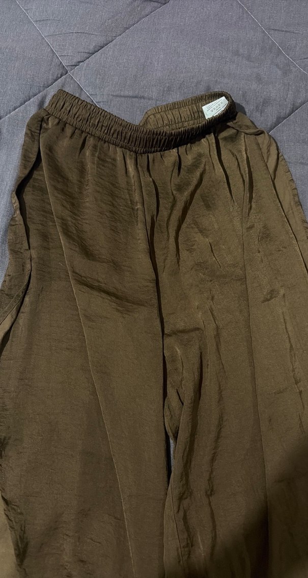 Bohem Tarzda Bej Keten Salaş Pantolon - Görsel 3