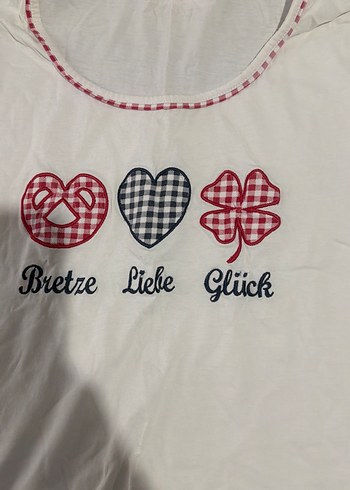 Düğmeli Beyaz Hamile Tişörtü, Kısa Kollu - Görsel 4