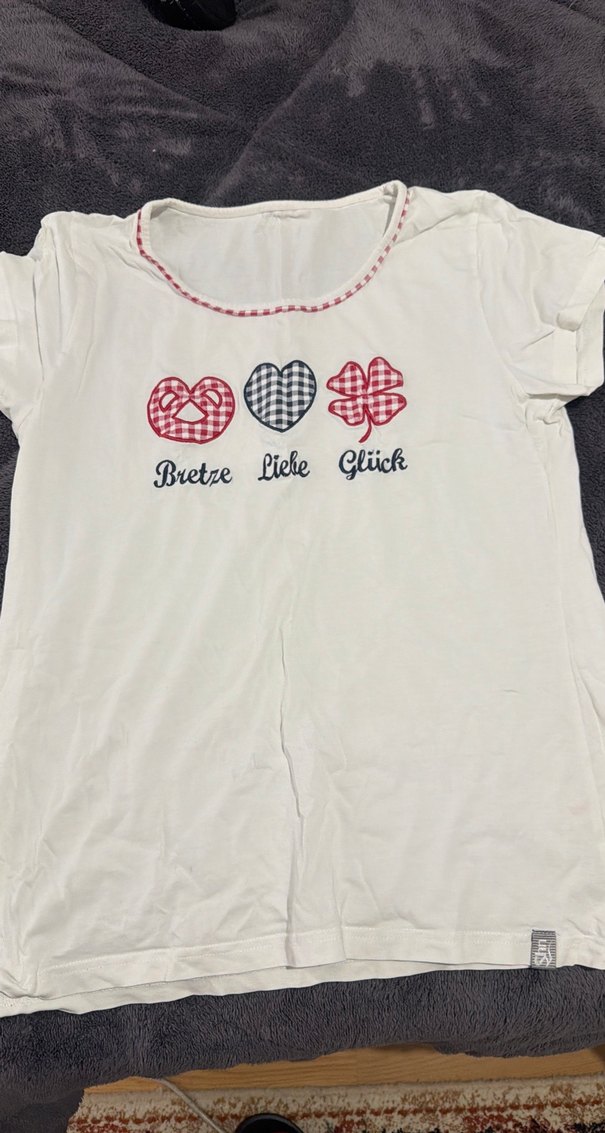 Düğmeli Beyaz Hamile Tişörtü, Kısa Kollu - Görsel 3