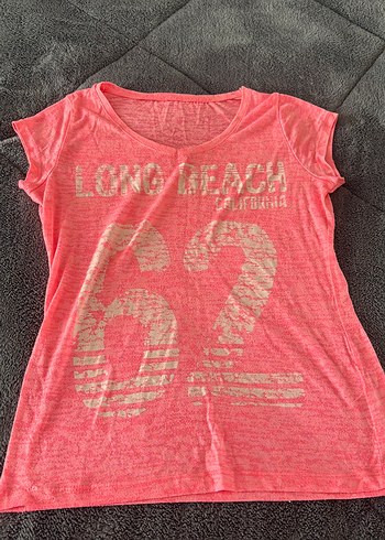 Kız Çocuk Kısa Kollu Pembe Baskılı Tişört - Görsel 3