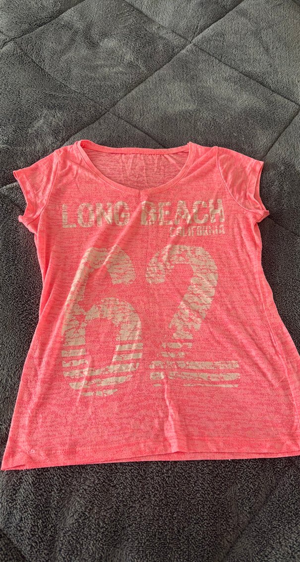 Kız Çocuk Kısa Kollu Pembe Baskılı Tişört - Görsel 2