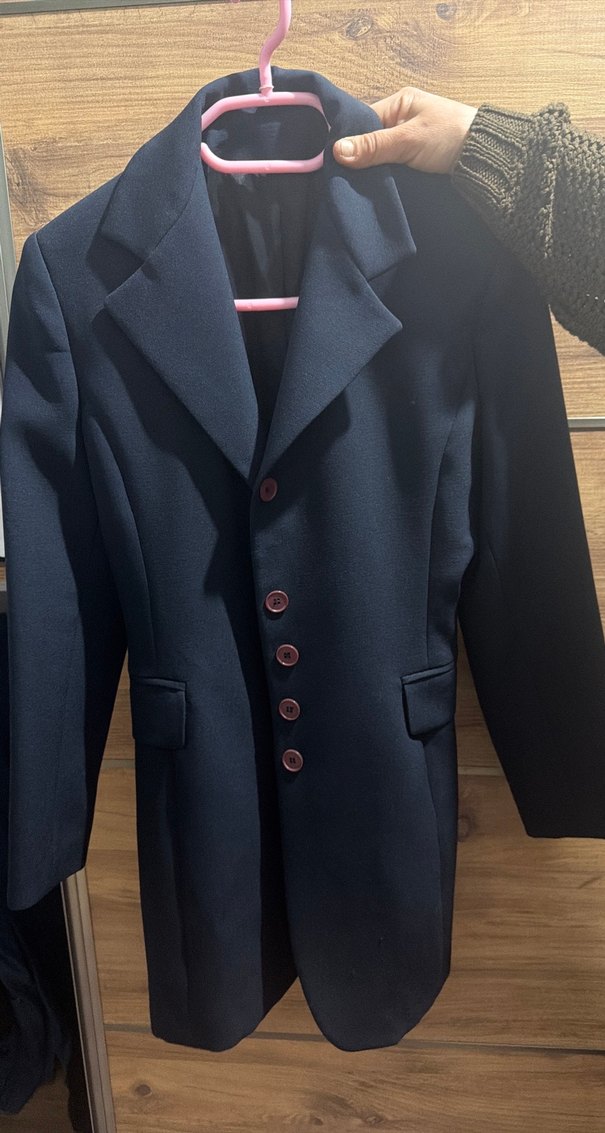 Düğmeli Bordo Midi Kadın Kaban - Görsel 3