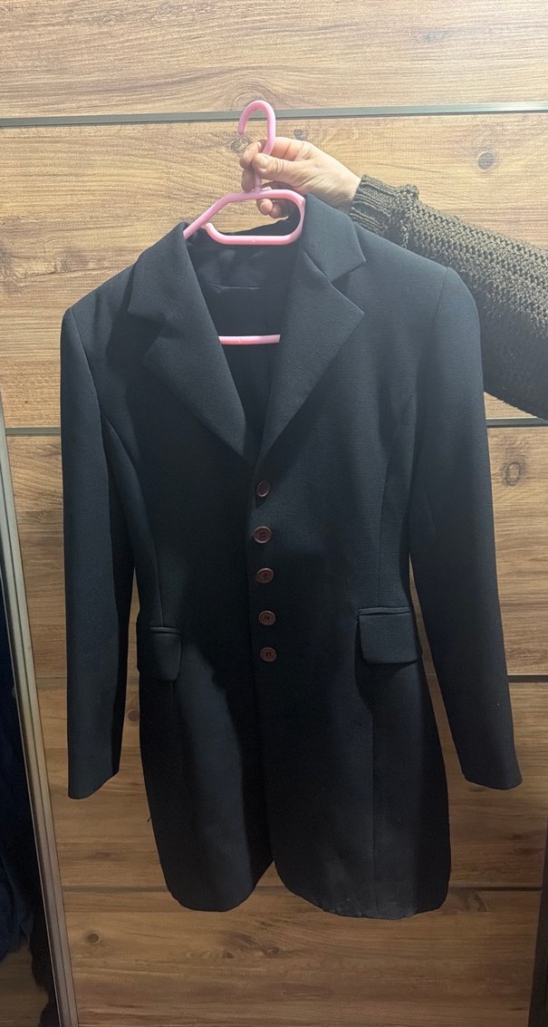 Siyah Süet Midi Kadın Klasik Ceket - Görsel 2