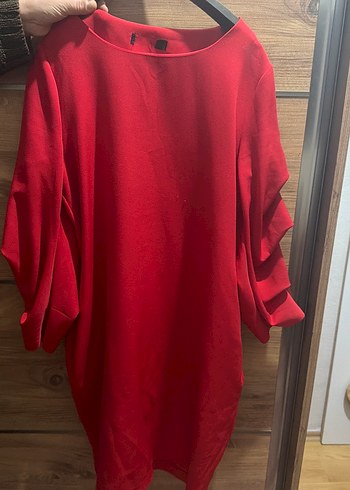 Kırmızı Kadın Salaş Midi Tunik - Görsel 3