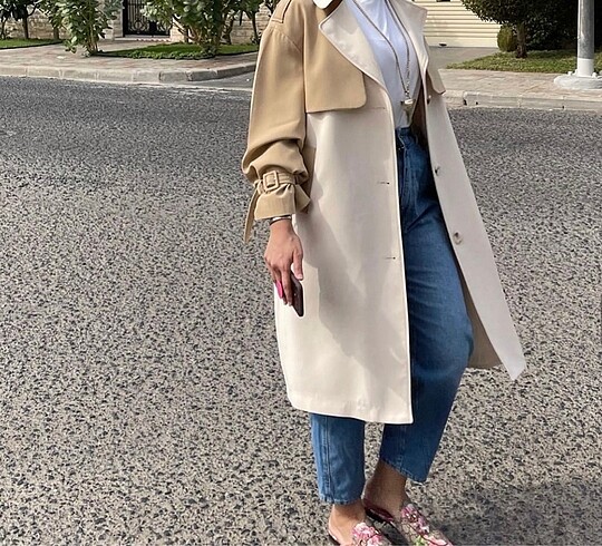 Camel trençkot