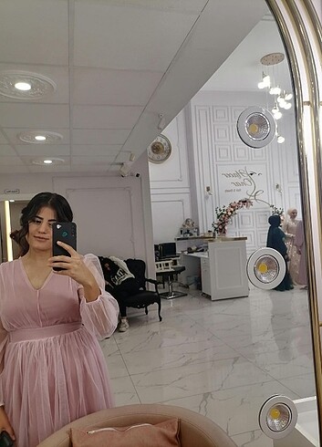m Beden pembe Renk Pembe tül elbise